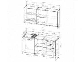 Кухонный гарнитур Ольга стандарт 5 1600 мм в Копейске - kopejsk.mebel74.com | фото 6