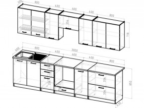 Кухонный гарнитур Янтарь 3000 мм в Копейске - kopejsk.mebel74.com | фото 3