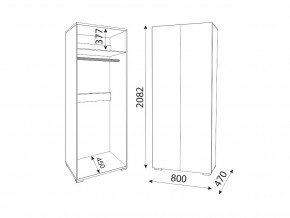 М01 (ручка брусок) Шкаф (2 двери) штанга в Копейске - kopejsk.mebel74.com | фото