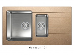 Мойка комбинированная Tolero twist TTS-890 Бежевый 101 в Копейске - kopejsk.mebel74.com | фото