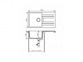 Мойка кварцевая Tolero Loft TL-750 Белый 923 в Копейске - kopejsk.mebel74.com | фото 2