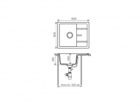 Мойка кварцевая Tolero R-107 Серый металлик 001 в Копейске - kopejsk.mebel74.com | фото 2