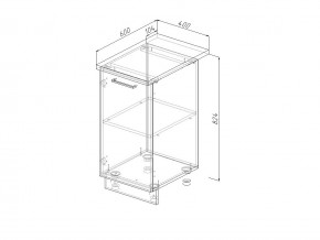 Н 40 Модуль нижний Без Столешницы МН 40 в Копейске - kopejsk.mebel74.com | фото