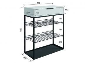 Обувница Краш черный муар/белое дерево в Копейске - kopejsk.mebel74.com | фото 7