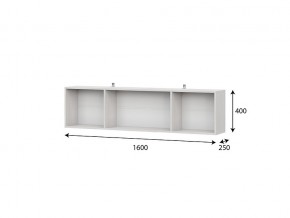 Полка навесная 1600 Серия №4 Гамма 20 Сандал светлый в Копейске - kopejsk.mebel74.com | фото 2