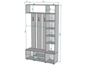 Прихожая с зеркалом V20_M в Копейске - kopejsk.mebel74.com | фото 3