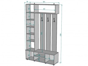 Прихожая с зеркалом V23_M в Копейске - kopejsk.mebel74.com | фото 3