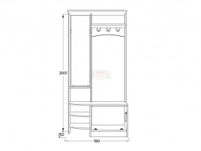 Прихожая Саша 13 ясень анкор в Копейске - kopejsk.mebel74.com | фото 2