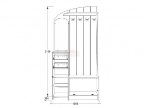 Прихожая Саша 14 ясень анкор в Копейске - kopejsk.mebel74.com | фото 2