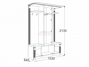 Прихожая Саша 17 в Копейске - kopejsk.mebel74.com | фото 2