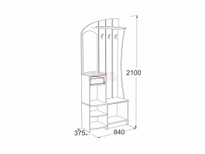 Прихожая Саша 19 ясень анкор в Копейске - kopejsk.mebel74.com | фото 2