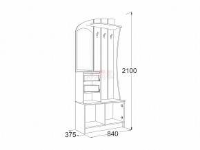 Прихожая Саша 20 венге-млечный дуб в Копейске - kopejsk.mebel74.com | фото 2