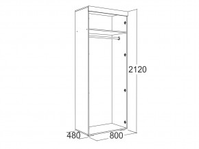 Шкаф 2-х дверный для одежды Ольга 19 в Копейске - kopejsk.mebel74.com | фото 2