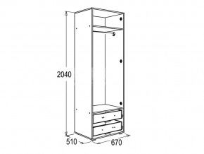 Шкаф 2-х дверный для одежды Омега 16 в Копейске - kopejsk.mebel74.com | фото 2