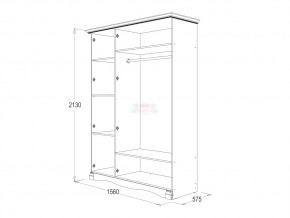 Шкаф 3-х дверный для одежды и белья Ольга 1н в Копейске - kopejsk.mebel74.com | фото 2