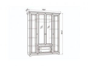 Шкаф 4-створчатый Белла в Копейске - kopejsk.mebel74.com | фото 2