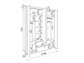 Шкаф четырехдверный Саванна М01 в Копейске - kopejsk.mebel74.com | фото 2