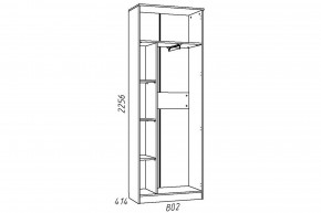 Шкаф для одежды Акварель НМ 013.02-02 М Капучино в Копейске - kopejsk.mebel74.com | фото 2