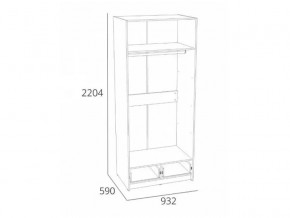 Шкаф для одежды Оттавия НМ 011.80 Антрацит в Копейске - kopejsk.mebel74.com | фото 2