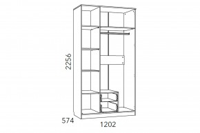 Шкаф комбинированный Фанк НМ 013.08-01 М1 в Копейске - kopejsk.mebel74.com | фото 3