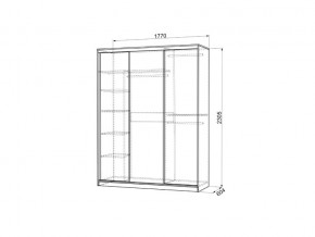 Шкаф-купе Бассо 2-600 дуб млечный/белый в Копейске - kopejsk.mebel74.com | фото 3