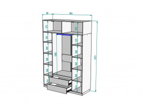 Шкаф Malta light H302 с антресолью HA4 Белый в Копейске - kopejsk.mebel74.com | фото 2