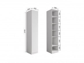 Шкаф-пенал Мори МШ 400.1 белый в Копейске - kopejsk.mebel74.com | фото 2