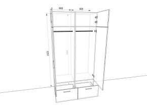 Шкаф распашной 1200К Антрацит в Копейске - kopejsk.mebel74.com | фото 2