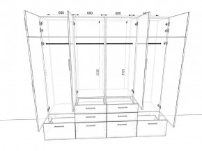 Шкаф распашной 2400А Антрацит в Копейске - kopejsk.mebel74.com | фото 2