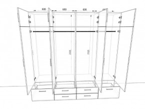 Шкаф распашной 2400К Антрацит в Копейске - kopejsk.mebel74.com | фото 2