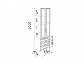 Шкаф с ящиками 600 Остин модуль 4 в Копейске - kopejsk.mebel74.com | фото 2