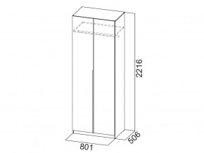 Шкаф ШК 05 графит 800 мм в Копейске - kopejsk.mebel74.com | фото 2