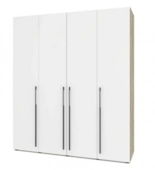 Стоун С41 Шкаф 4-х дв (Серый дуб/Белый) в Копейске - kopejsk.mebel74.com | фото