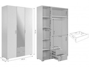 Шкаф трехдверный 109.02 Зефир белый в Копейске - kopejsk.mebel74.com | фото 2