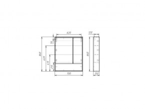 Шкаф зеркало Prime 70 Прайм в Копейске - kopejsk.mebel74.com | фото 2