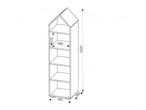 Стеллаж Домик в Копейске - kopejsk.mebel74.com | фото 2