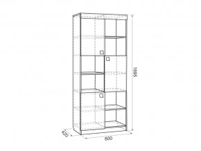 Стеллаж Форсаж дуб крафт золотой/белый в Копейске - kopejsk.mebel74.com | фото 2