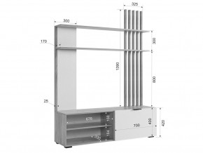 Стенка Бери дуб крафт золотой/графит в Копейске - kopejsk.mebel74.com | фото 2