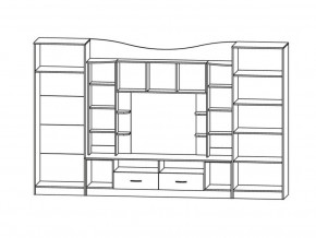 Стенка Палермо-3 Венге/анкор белый в Копейске - kopejsk.mebel74.com | фото 2