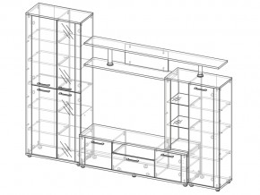 Стенка Соло №10 А НМ ЛДСП белый/дуб сонома светлый в Копейске - kopejsk.mebel74.com | фото 2