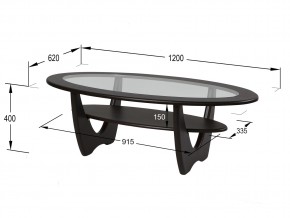 Стол журнальный Юпитер со стеклом СЖС-01 венге в Копейске - kopejsk.mebel74.com | фото 2