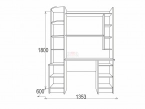 Стол письменный Омега 1 млечный дуб в Копейске - kopejsk.mebel74.com | фото 3