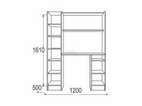 Стол письменный Омега 2 венге/млечный дуб в Копейске - kopejsk.mebel74.com | фото 2