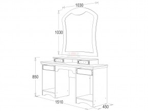 Стол туалетный Ольга 10 МДФ в Копейске - kopejsk.mebel74.com | фото 2