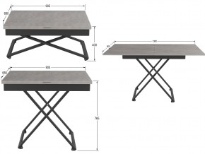 Стол универсальный трансформируемый Генри бетон чикаго в Копейске - kopejsk.mebel74.com | фото 2