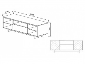 Тумба для ТВА Moderno-1400 Ф2 в Копейске - kopejsk.mebel74.com | фото 4