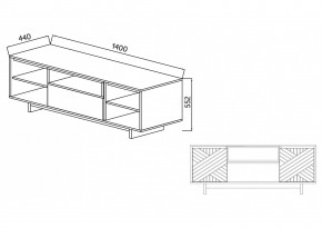 Тумба для ТВА Moderno-1400 Ф3 в Копейске - kopejsk.mebel74.com | фото 4