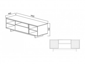 Тумба для ТВА Moderno-1400 Ф4 в Копейске - kopejsk.mebel74.com | фото 4