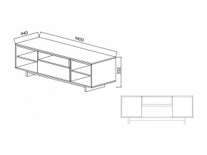 Тумба для ТВА Moderno-1400 Ф6 в Копейске - kopejsk.mebel74.com | фото 4