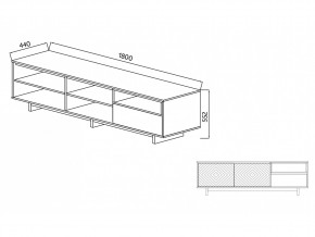 Тумба для ТВА Moderno-1800 В-1 Ф4 в Копейске - kopejsk.mebel74.com | фото 4